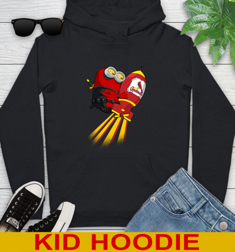 MLB Baseball St.Louis Cardinals Deadpool Minion Marvel Shirt Youth Hoodie