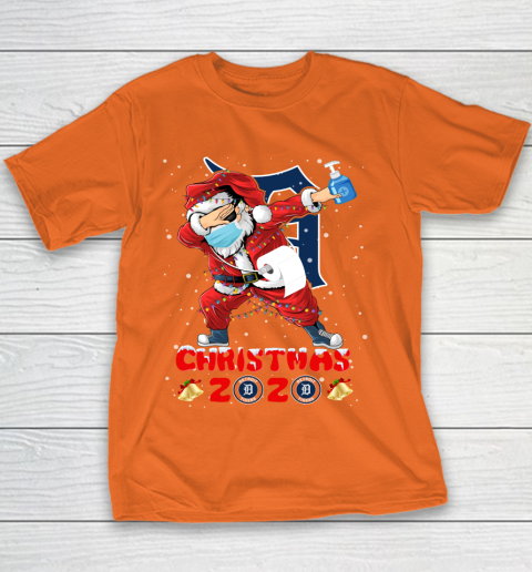 Detroit Tigers Funny Santa Claus Dabbing Christmas 2020 MLB Youth T-Shirt 4