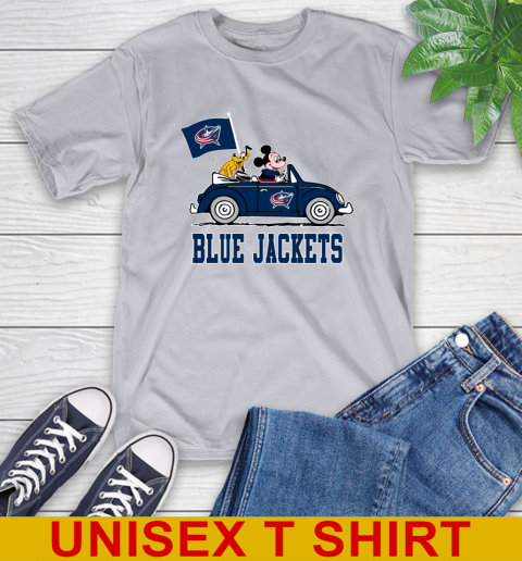 NHL Hockey Columbus Blue Jackets Pluto Mickey Driving Disney Shirt T-Shirt 6