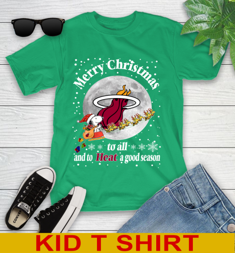Miami Heat Merry Christmas To All And To Heat A Good Season NBA Basketball Sports Youth T-Shirt 7