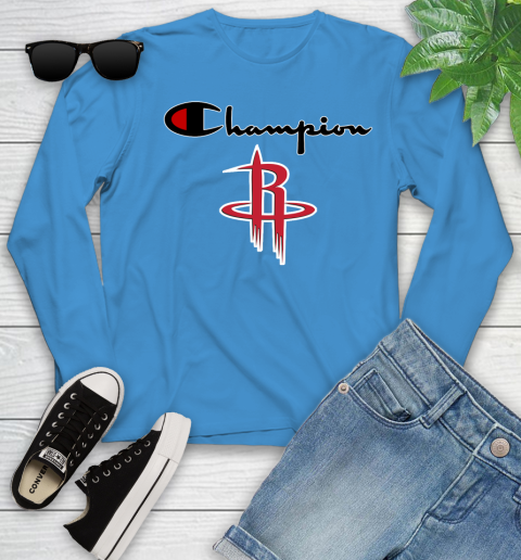 NBA Basketball Houston Rockets Champion Shirt Youth Long Sleeve 5