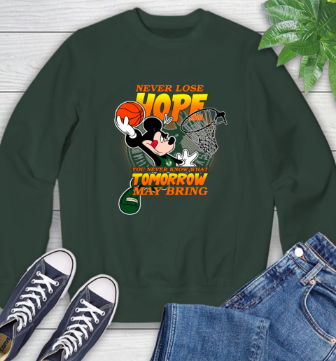 Milwaukee Bucks NBA Basketball Mickey Disney Never Lose Hope Sweatshirt 12