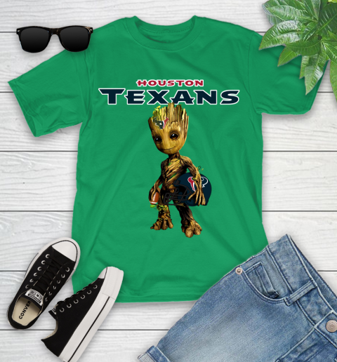 Houston Texans NFL Football Groot Marvel Guardians Of The Galaxy Youth T-Shirt 6