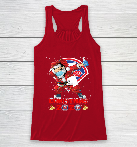 Philadelphia Phillies Funny Santa Claus Dabbing Christmas 2020 MLB Racerback Tank 4