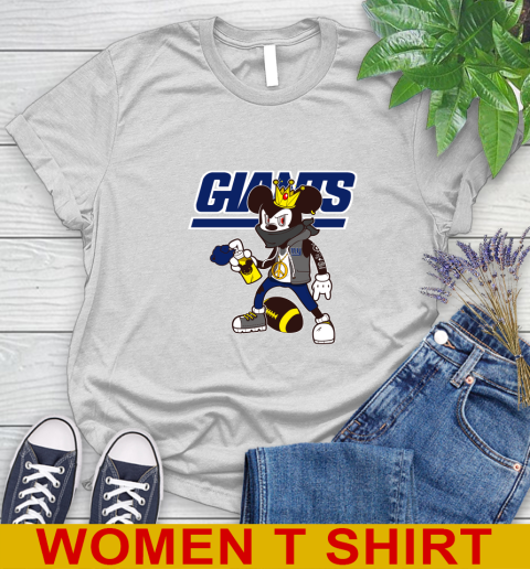 New York Giants NFL Football Mickey Peace Sign Sports Women's T-Shirt