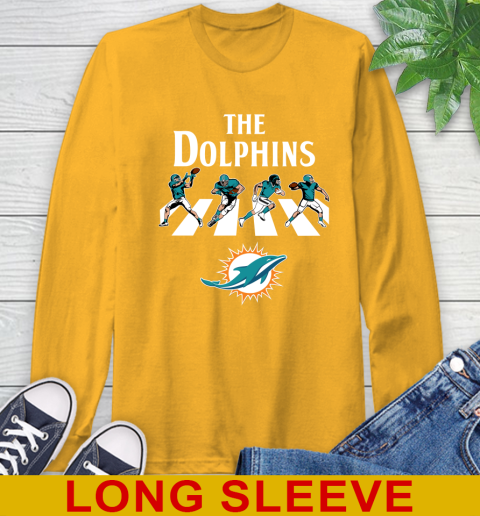 NFL Football Miami Dolphins The Beatles Rock Band Shirt Long Sleeve T-Shirt 2