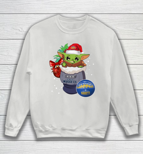 Denver Nuggets Christmas Baby Yoda Star Wars Funny Happy NBA Sweatshirt 5