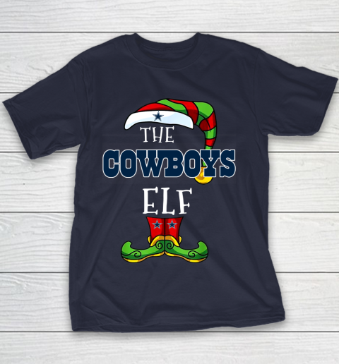 Dallas Cowboys Christmas ELF Funny NFL Youth T-Shirt 2
