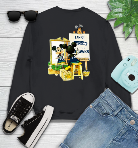 NFL Football Seattle Seahawks Mickey Drawing Shirt 106