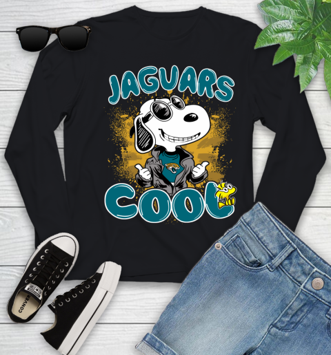 NFL Football Jacksonville Jaguars Cool Snoopy Shirt Youth Long Sleeve