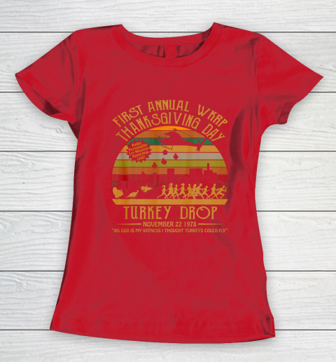 WKRP Thanksgiving Day Turkey Drop Women's T-Shirt 9