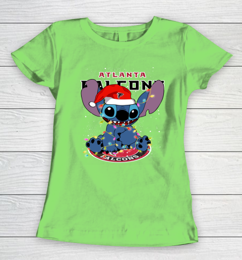 Atlanta Falcons NFL Football noel stitch Christmas Women's T-Shirt 5
