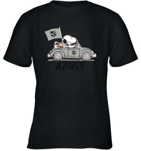 Snoopy And Woodstock Ride The Los Angeles Kings Car NHL Youth T-Shirt