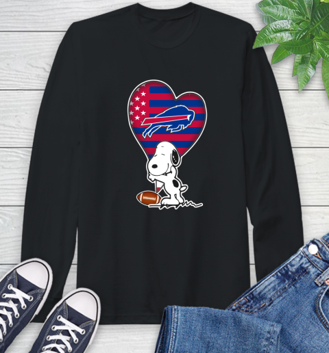 Buffalo Bills NFL Football The Peanuts Movie Adorable Snoopy Long Sleeve T-Shirt 2