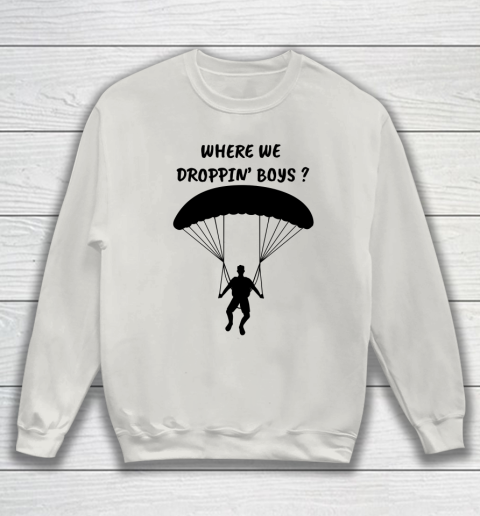 Fortnite Tshirt Where we droppin Boys Sweatshirt 8