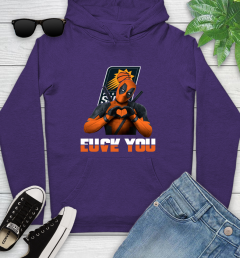 NBA Phoenix Suns Deadpool Love You Fuck You Basketball Sports Youth Hoodie 5