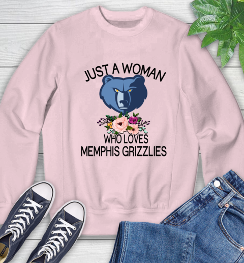 NBA Just A Woman Who Loves Memphis Grizzlies Basketball Sports Sweatshirt 6
