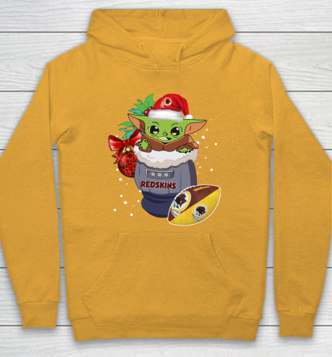 Washington Redskins Christmas Baby Yoda Star Wars Funny Happy NFL Hoodie 3