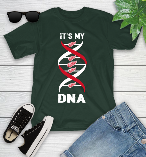Detroit Red Wings NHL Hockey It's My DNA Sports Youth T-Shirt 5