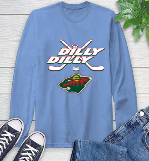 NHL Minnesota Wild Dilly Dilly Hockey Sports Long Sleeve T-Shirt 11