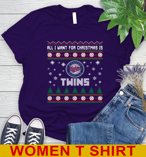 MLB All I Want For Christmas Is Minnesota Twins Baseball Sports 88