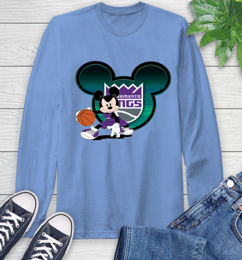 NBA Sacramento Kings Mickey Mouse Disney Basketball Long Sleeve T-Shirt 11
