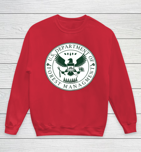 Make America Rake Again US Department Of Forest Managment Youth Sweatshirt 4