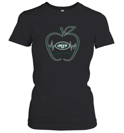 Apple Heartbeat Teacher Symbol New York Jets Women's T-Shirt
