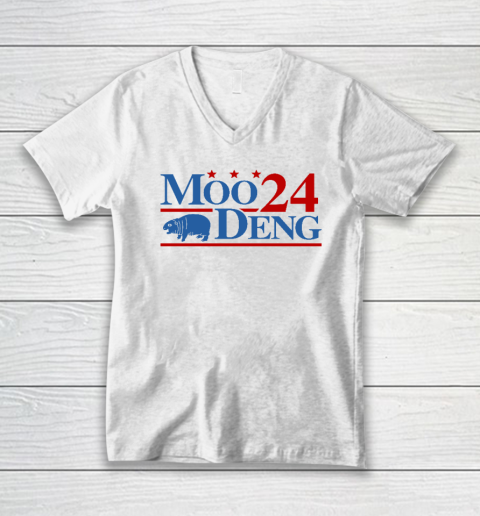 Moo Deng 2024 Cute Baby Hippo V-Neck T-Shirt