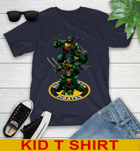 MLB Baseball Pittsburgh Pirates Teenage Mutant Ninja Turtles Shirt Youth T-Shirt 3