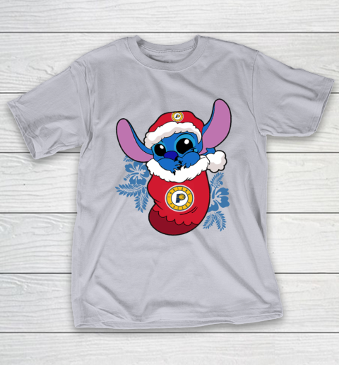 Indiana Pacers Christmas Stitch In The Sock Funny Disney NBA T-Shirt 7