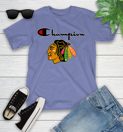 NHL Hockey Chicago Blackhawks Champion Shirt Youth T-Shirt 12
