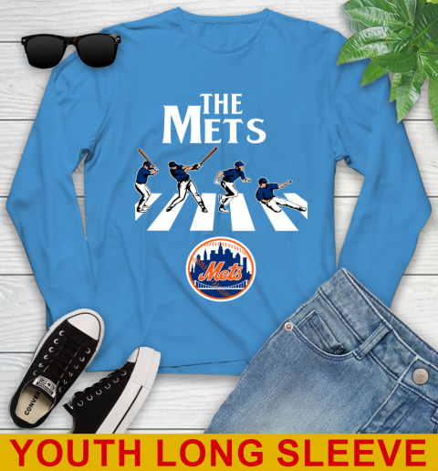 MLB Baseball New York Mets The Beatles Rock Band Shirt Youth Long Sleeve 8