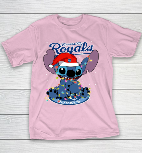 Kansas City Royals MLB noel stitch Baseball Christmas Youth T-Shirt 5