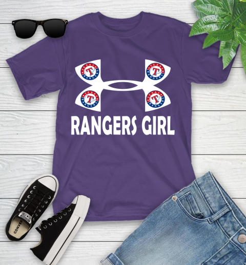 MLB Texas Rangers Under Armour Baseball Sports Youth T-Shirt 3