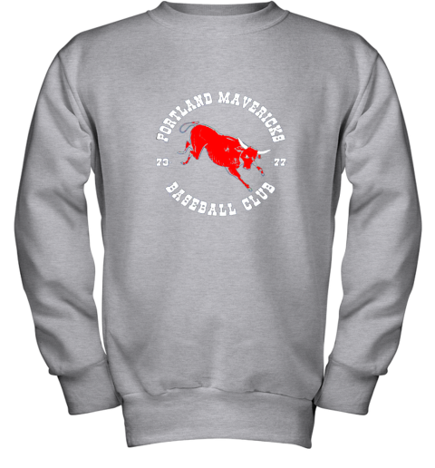 ws6o portland shirt cows mavericks baseball vintage for awesome youth sweatshirt 47 front sport grey