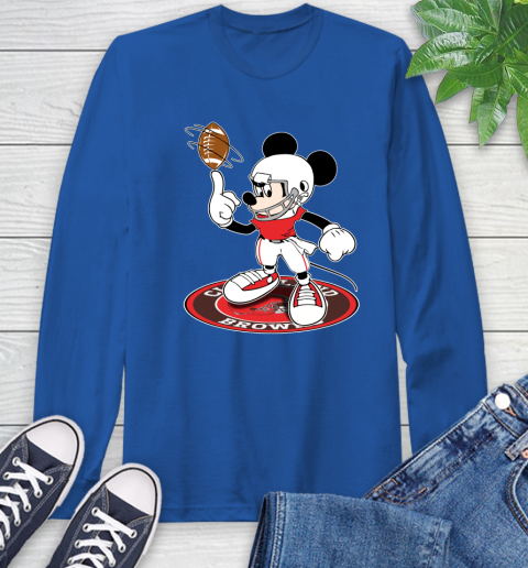 NFL Football Cleveland Browns Cheerful Mickey Disney Shirt Long Sleeve T-Shirt 10