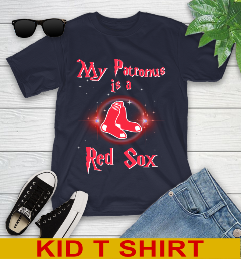 MLB Baseball Harry Potter My Patronus Is A Boston Red Sox Youth T-Shirt 2