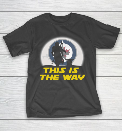 Winnipeg Jets NHL Ice Hockey Star Wars Yoda And Mandalorian This Is The Way T-Shirt