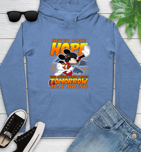 Atlanta Falcons NFL Football Mickey Disney Never Lose Hope (1) Youth Hoodie 13