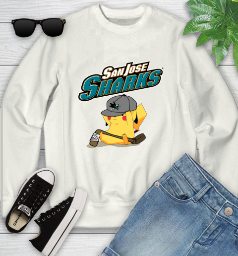 NHL Pikachu Hockey Sports San Jose Sharks Youth Sweatshirt