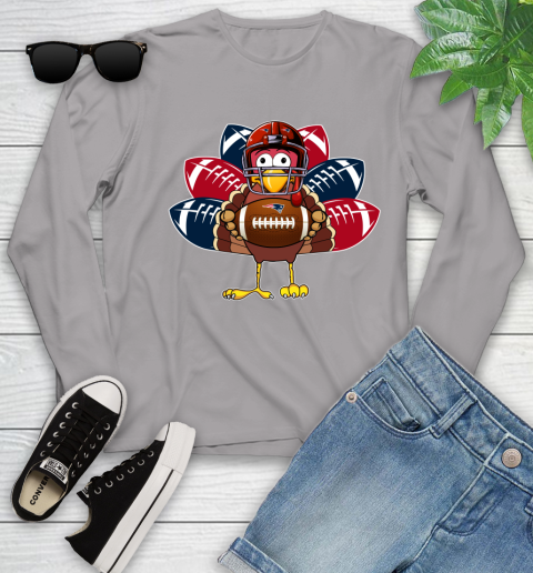 New England Patriots Turkey Thanksgiving Day Youth Long Sleeve 5