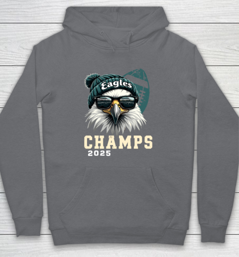 Eagles Sunglasses Championship 2025 Celebrated Eagles Hoodie 3