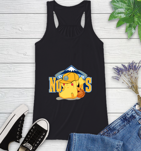 NBA Pikachu Basketball Sports Denver Nuggets Racerback Tank 2