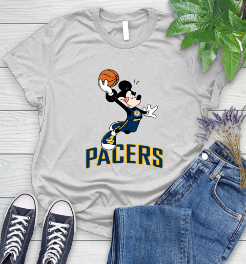 NBA Basketball Indiana Pacers Cheerful Mickey Mouse Shirt Women's T-Shirt 2