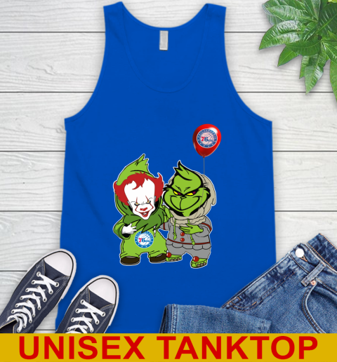 Philadelphia 76ers Baby Pennywise Grinch Christmas NBA Basketball Tank Top 5
