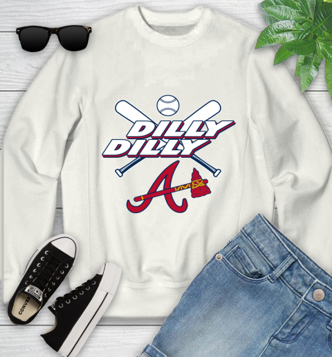 MLB Atlanta Braves Dilly Dilly Baseball Sports Youth Sweatshirt