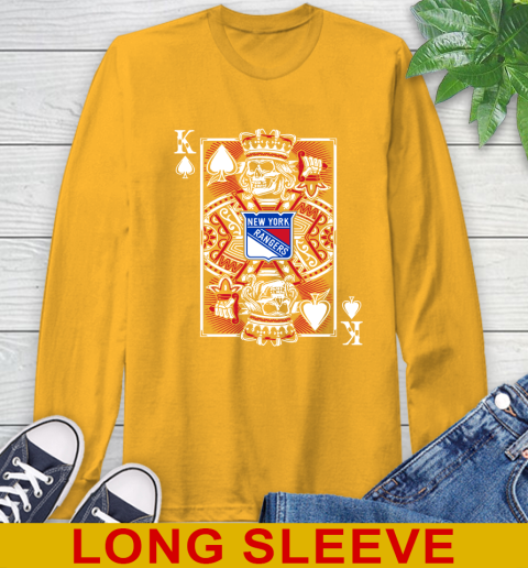 New York Rangers NHL Hockey The King Of Spades Death Cards Shirt Long Sleeve T-Shirt 2