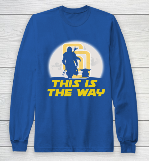 San Diego Padres MLB Baseball Star Wars Yoda And Mandalorian This Is The Way Long Sleeve T-Shirt 6