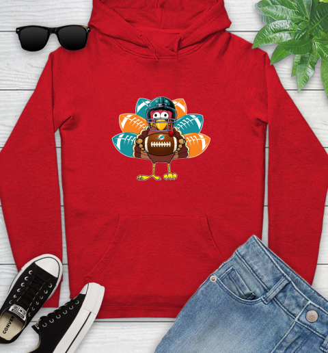Miami Dolphins Turkey Thanksgiving Day Youth Hoodie 11